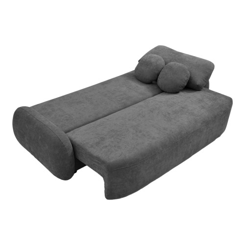 Three-seater sofabed Sereno pakoworld anthracite fabric 233x91x82cm