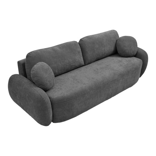 Three-seater sofabed Sereno pakoworld anthracite fabric 233x91x82cm