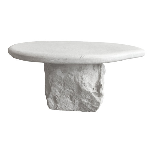Coffee table Zinol pakoworld mdf-polyresin white D77x36cm