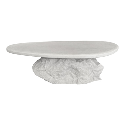 Coffee table Zinol pakoworld mdf-polyresin white 105x62x32cm