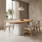 Dining table Herona pakoworld fir-mdf oak-white 180x90x78cm