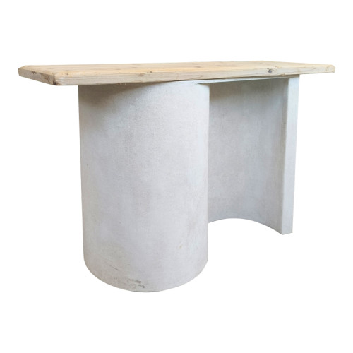 Console table Jeckie pakoworld fir-mdf oak-white 120x38x80cm