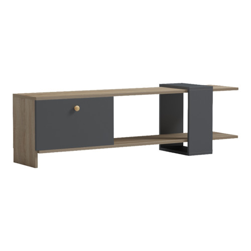 Standi pakoworld TV cabinet in sonoma-anthracite 120x25x36.8cm