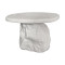 Side table Zinol pakoworld mdf-polyresin white D58x41cm