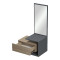 Kendi pakoworld wall-mounted entrance furniture with mirror in anthracite-sonoma 49.1x31.3x90cm