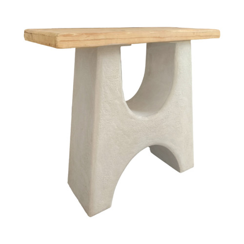 Console table Marila pakoworld fir wood-mdf in natural-ecru color 100x38x80cm