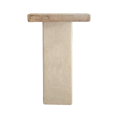 Console table Marila pakoworld fir wood-mdf in natural-ecru color 100x38x80cm