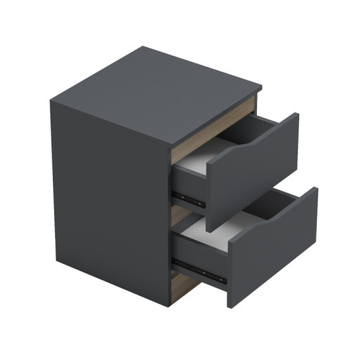 Bedside table Verena  pakoworld anthracite-sonoma 40x40x50cm