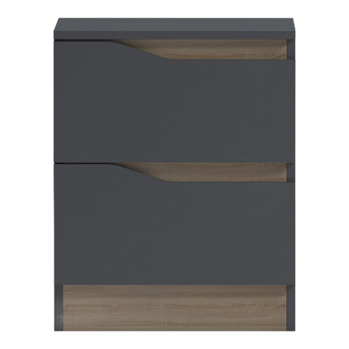 Bedside table Verena  pakoworld anthracite-sonoma 40x40x50cm