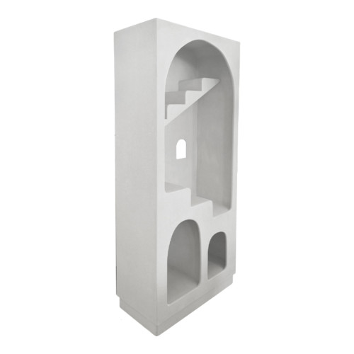 Bookcase Boolten pakoworld mdf white 80x38x190cm