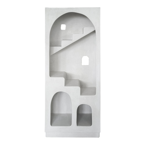 Bookcase Boolten pakoworld mdf white 80x38x190cm