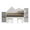 Children s desk with stool Dualto pakoworld sonoma-white 180x30x93.6cm