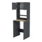 Office desk with bookcase Chaxe pakoworld anthracite-sonoma 65x32.5x183.6cm