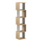 Cubik pakoworld sonoma with grey beige marble look bookcase 35x30x161cm