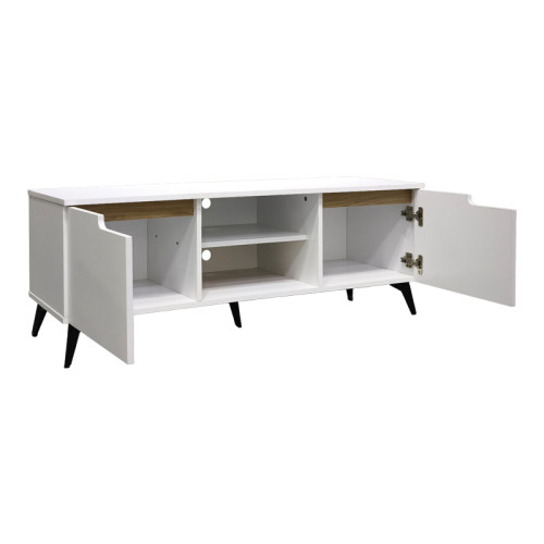 TV cabinet Kemvio pakoworld sonoma-white 150x38x44cm