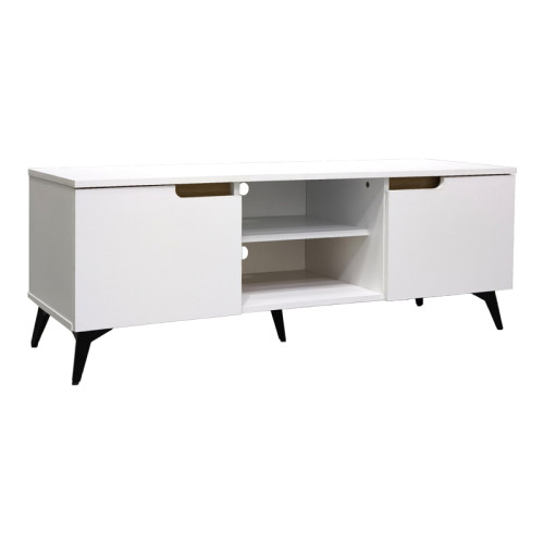 TV cabinet Kemvio pakoworld sonoma-white 150x38x44cm