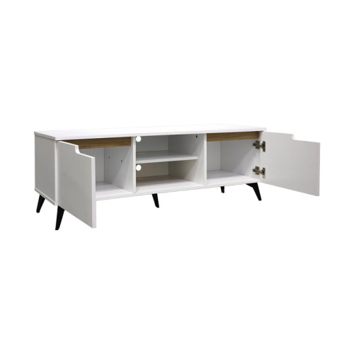 TV cabinet Kemvio pakoworld sonoma-white 120x38x44cm