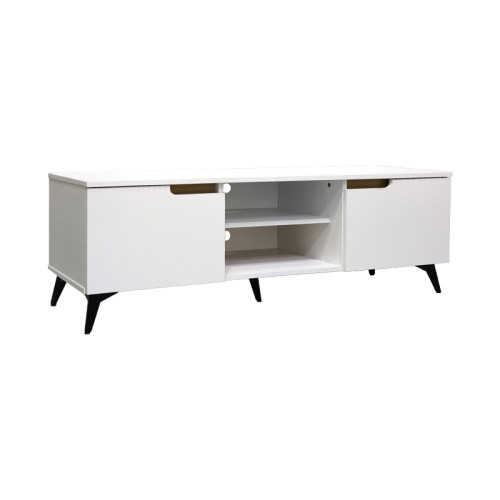 TV cabinet Kemvio pakoworld sonoma-white 120x38x44cm