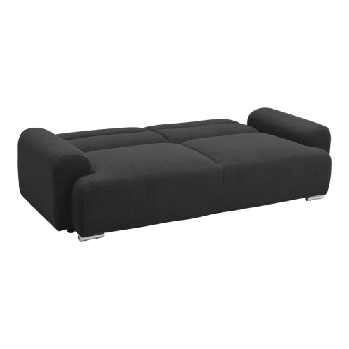 Three-seater sofa bed Harmonious pakoworld anthracite teddy fabric 223.5x92x81cm