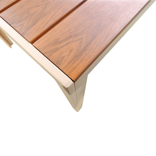 Nares table pakoworld aluminum cappuccino-plywood natural coor 140x80x72.5cm