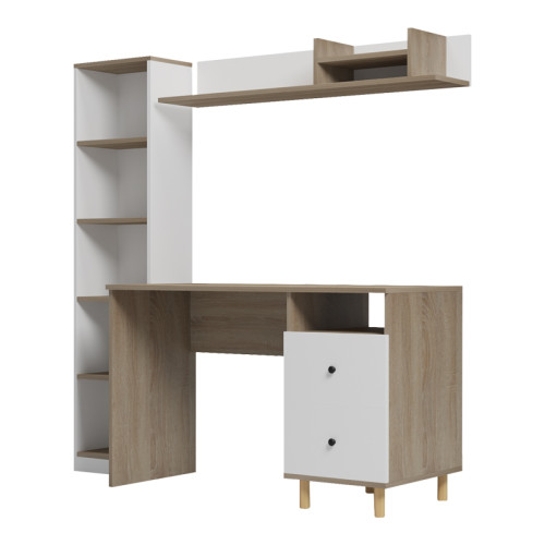 Office unit Kontor pakoworld sonoma-white 160x50x162cm
