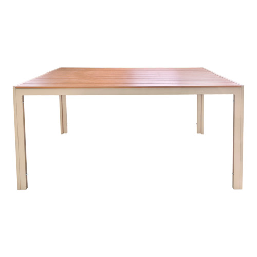 Nares table pakoworld aluminum cappuccino-plywood natural coor 180x90x72.5cm