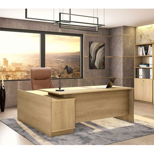 Мениджърско L-образно бюро Amazon DIOMMI sonoma 180x160x76cm Мениджърско L-образно бюро Amazon DIOMMI sonoma 180x160x76cm