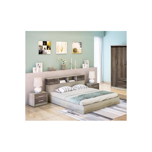 Двойно легло Olympus DIOMMI в цвят дъб castillo-toro 160x200