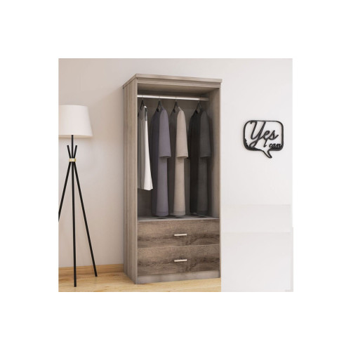 Гардероб Olympus DIOMMI с 2 врати и чекмеджета в цвят castillo-toro 81x57x183 Гардероб Olympus DIOMMI с 2 врати и чекмеджета в цвят castillo-toro 81x57x183