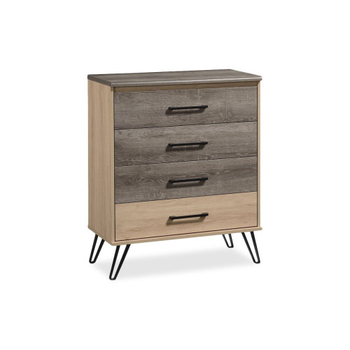 Chest of 4 Drawers Bruno DIOMMI in viscount - toro colour 80x40x95cm Chest of 4 Drawers Bruno DIOMMI in viscount - toro colour 80x40x95cm