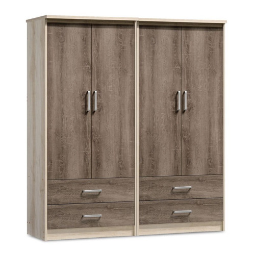 Гардероб Olympus DIOMMI с 4 врати и 4 чекмеджета в цвят castillo-toro 162x57x183см Гардероб Olympus DIOMMI с 4 врати и 4 чекмеджета в цвят castillo-toro 162x57x183см
