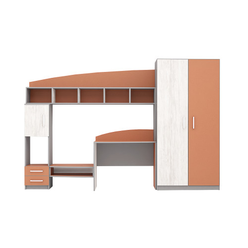 Секция за детска стая TOMAS grey/blanko/sahara DIOMMI 31-067