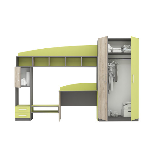 Kids Room Set TOMAS grafit/norte/green DIOMMI 31-069 Kids Room Set TOMAS grafit/norte/green DIOMMI 31-069