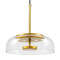 CHARLOTTE 00742 Модерен пендел за плафон Единична лампа Прозрачно стъкло Златист металик CREE LED 5W 500lm 180° 