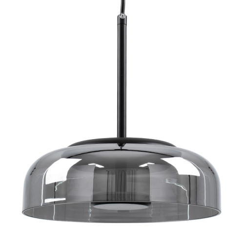 CHARLOTTE 00743 Модерна плафониерна лампа Единична лампа Тонирано стъкло Черен метал CREE LED 5W 500lm 180°