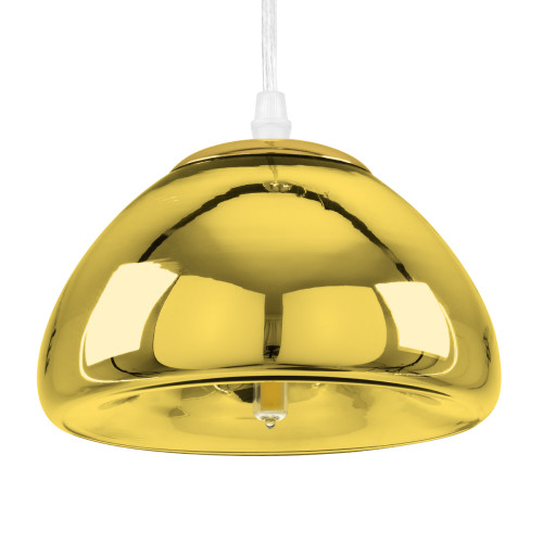 CRISTIN 00757 Модерна висяща таванна лампа Единична светлина 1 x G4 AC 230V Златно стъкло Φ18 x H13cm