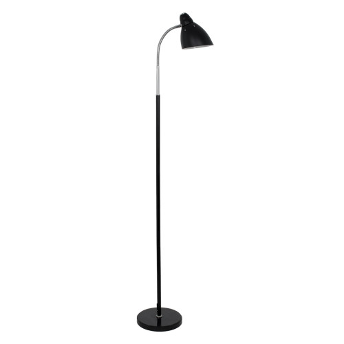 VERSA 00830 Модерна подова лампа с единична светлина метално черно с черна мраморна основа Φ14,5 x H155cm