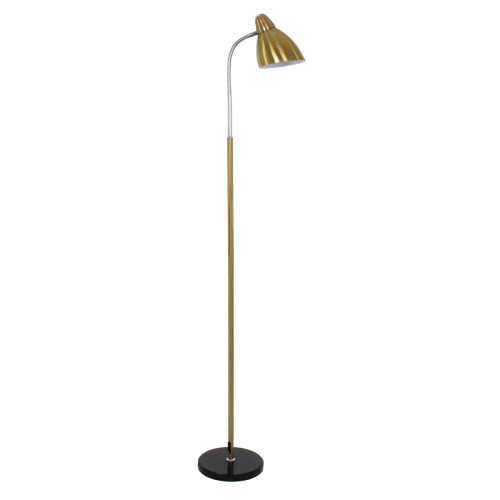 VERSA 00832 Модерна подова лампа Единична светлина металик бронз злато с черна мраморна основа Φ14,5 x H155cm