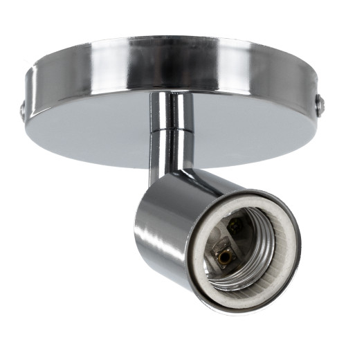 SARA 00844 Модерна таванна / стенна лампа с единична светлина 1xE27 метален сребърен никел Φ10 x H10,3 cm