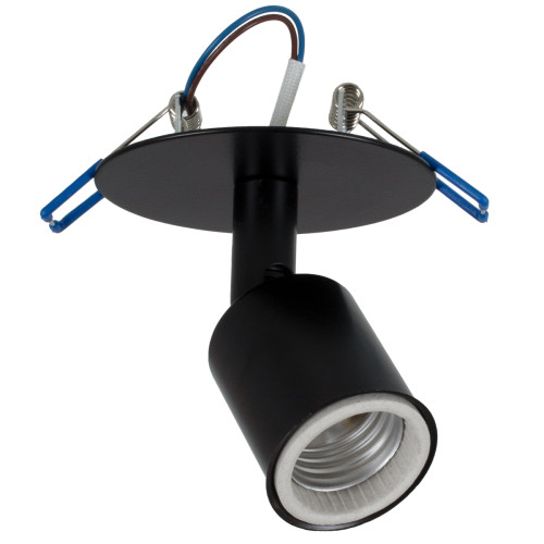 SARA 00849 Модерна вградена таванна / стенна лампа с единична светлина 1xE27 черен металик Φ8 x H8,5 cm