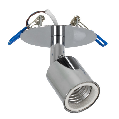 SARA 00850 Модерна вградена таванна/стенна лампа с единична лампа 1xE27 метален сребърен никел Φ8 x H8.5cm