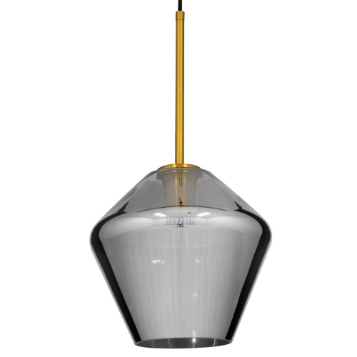 AMARIS 00872 Модерна висяща таванна лампа Единична светлина Стъкло, тониран никел Φ22 x H22cm