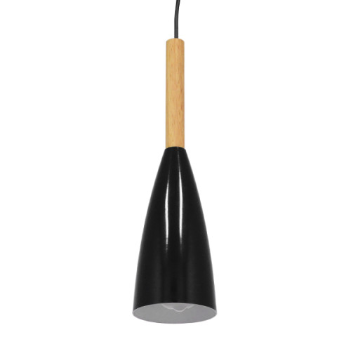 DILLON 00877 Модерна висяща таванна лампа Единична светлина Черна метална камбана Φ11 x H36cm