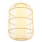 DE PARIS 00891 Винтидж висяща таванна лампа Единична светлокафява дървена бамбук Φ40 x H60cm