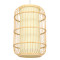  DE PARIS 00893 Винтидж висяща таванна лампа Единична светлобежова дървена бамбук Φ25 x H42cm