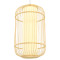  DE PARIS 00894 Винтидж висяща таванна лампа Единична светлокафява дървена бамбук Φ30 x H50cm