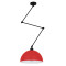 LOTUS RED 00938 Модерна таванна лампа Единична светлина Червена матова метална камбана Φ30 x H21cm