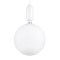 MAVERICK 00941 Модерна висяща таванна лампа Единична светлина Бяла метална стъклена топка Φ30 x H48cm