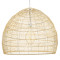  MALIBU 00974 Винтидж висяща таванна лампа Единична светлобежова дървена бамбук Φ100 x H86cm