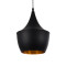 SHANGHAI BLACK 01025-A Μοντέρνο Κρεμαστό Φωτιστικό Οροφής Μονόφωτο 1 x E27 Μαύρο Μεταλλικό Καμπάνα Φ25 x Υ30cm